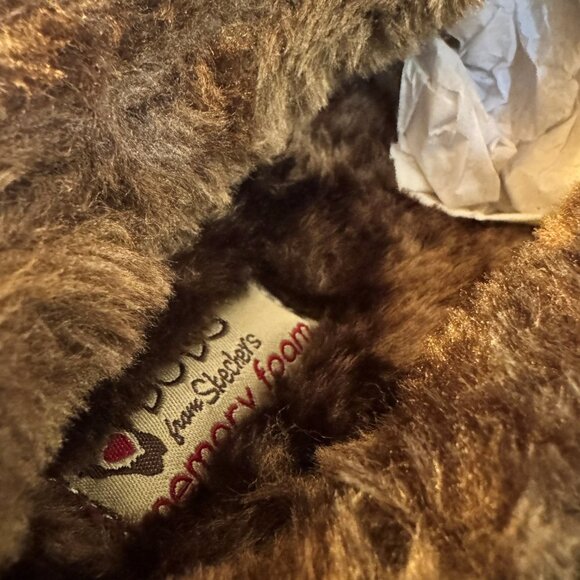 Women's BOBS by Skechers Camo Faux Fur Slip-On Slippers - Picture 9 of 10